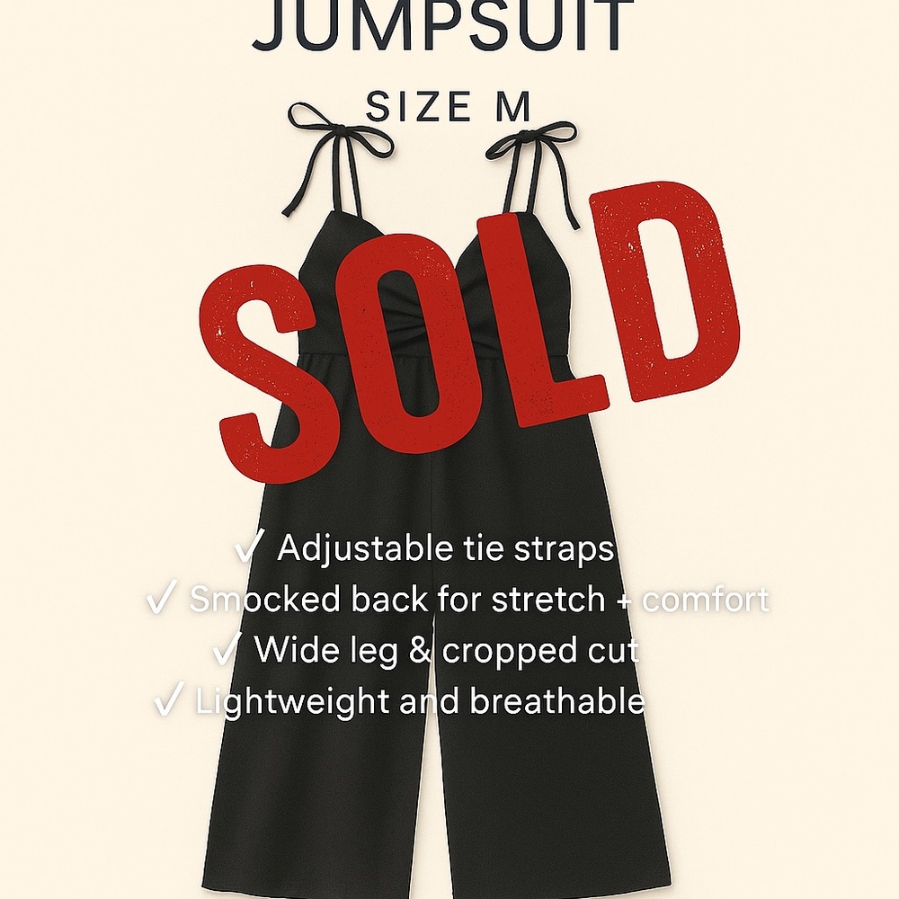 SOLD-Well loved black Old Navy jumpsuit (size M)